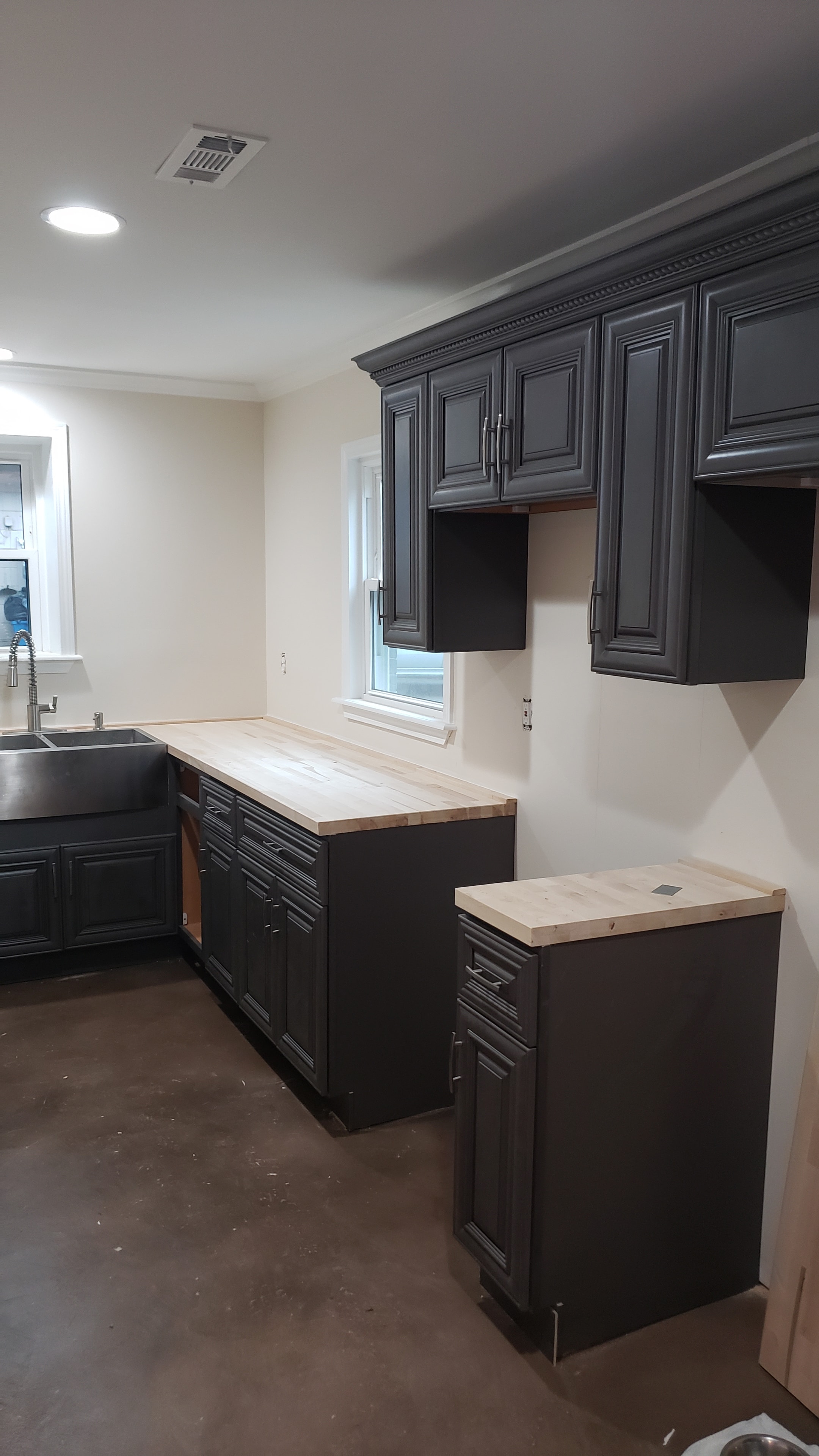 Dark Custom Kitchen Cabinets